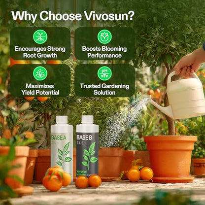 VIVOSUN Base A and B Liquid Nutrients, Size and Pack Options