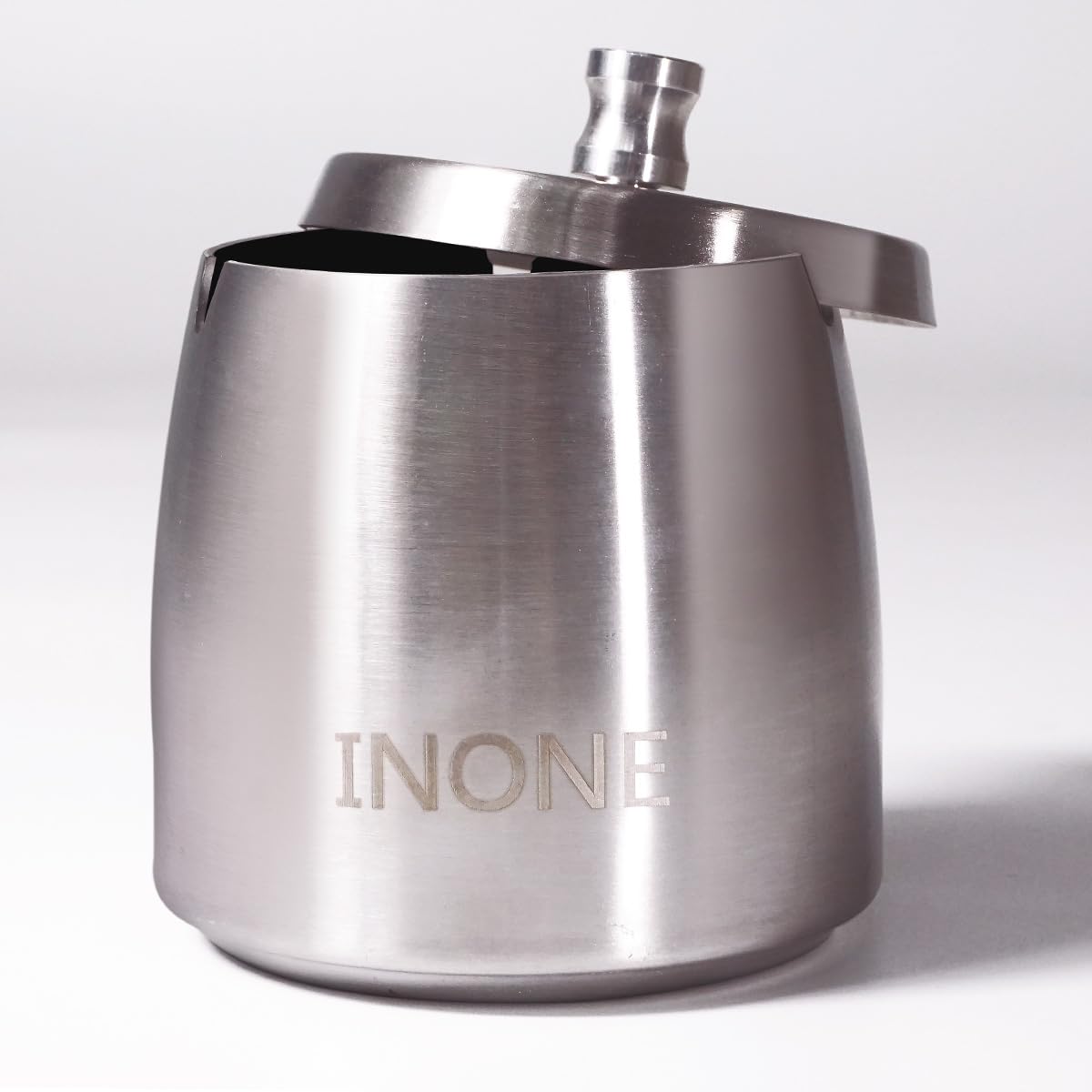 Ashtray with Lid for Cigarette, Stainless Steel Smokeless Odorless Windproof Ashtrays for Home Office Tabletop Outside Patio Outdoor Balcony(3.54"x3.0"x3.38")