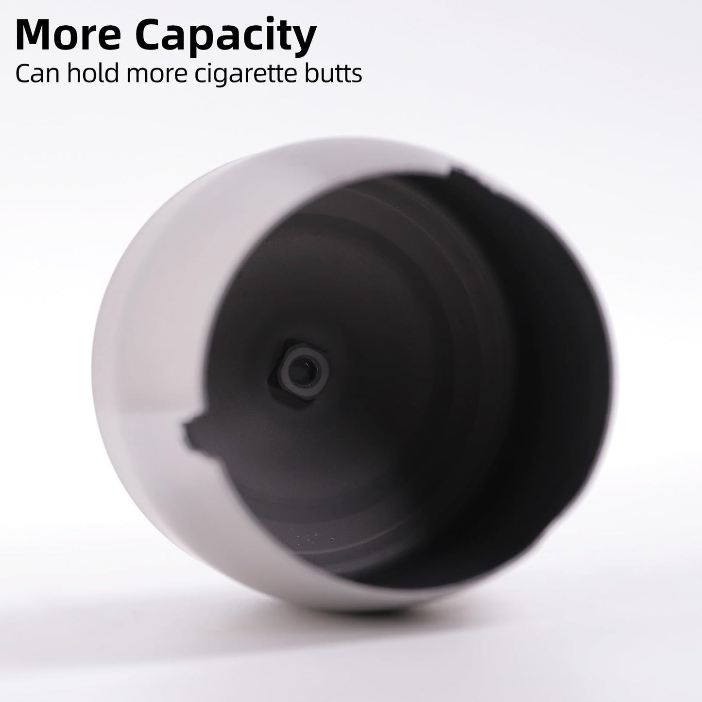 Ashtray with Lid for Cigarette, Stainless Steel Smokeless Odorless Windproof Ashtrays for Home Office Tabletop Outside Patio Outdoor Balcony(3.54"x3.0"x3.38")