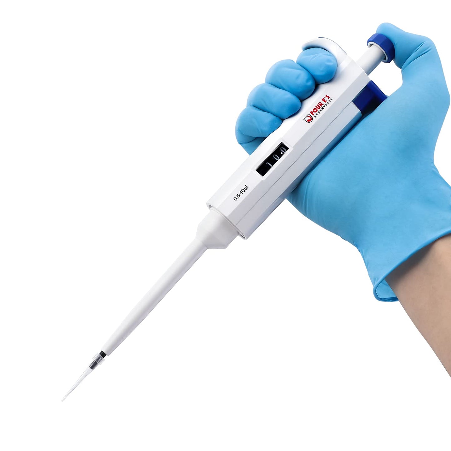 FOUR E'S SCIENTIFIC 1-10ML Single-Channel Pipettor Adjustable Variable Volume Micropipette High Accurate Pipettor for Laboratory