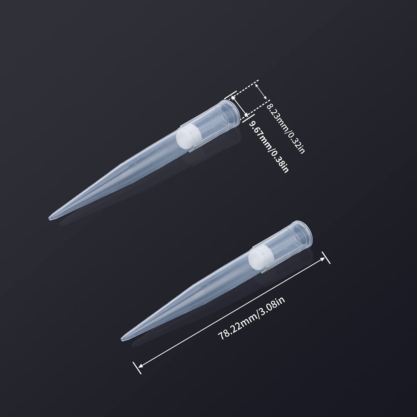 FOUR E'S SCIENTIFIC 1mL Pipette Tips - Universal 1000ul Sterile Pipette Tips Racked Non-pyrogenic DNAse/RNAse Free Autoclavable 1 Rack 96 Tips