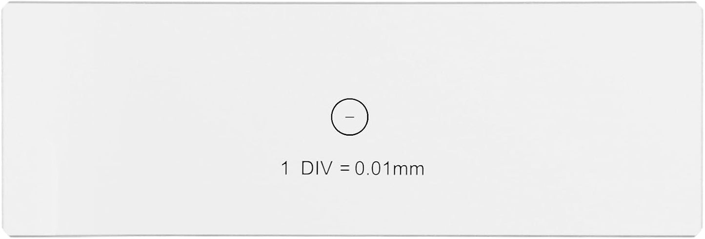 AmScope MR095 Microscope Stage Calibration Slide for USB Camera 0.01mm Stage Micrometer