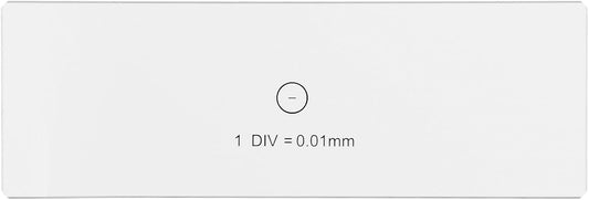 AmScope MR095 Microscope Stage Calibration Slide for USB Camera 0.01mm Stage Micrometer