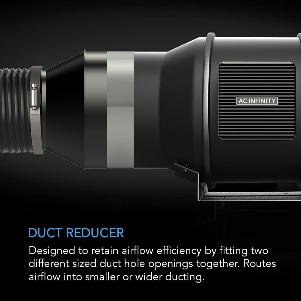AC Infinity Duct Reducer Adapters, Multiple Sizes