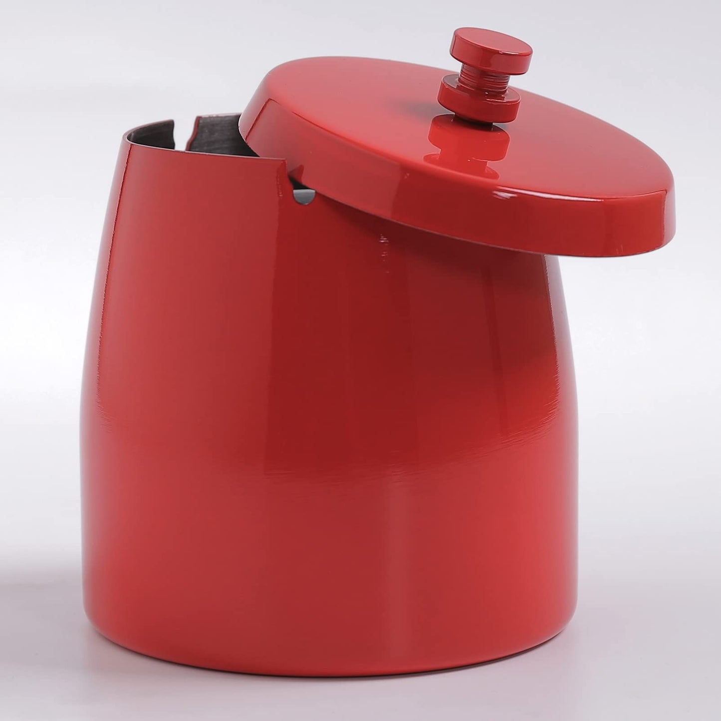 Ashtray with Lid for Cigarette, Stainless Steel Smokeless Odorless Windproof Ashtrays for Home Office Tabletop Outside Patio Outdoor Balcony(3.54"x3.0"x3.38")