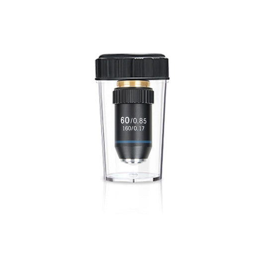 60X Objective Brass Achromatic 195 Objective Lens Clear Standard 20mm Thread Biological Microscope Objective Telescope Accessories