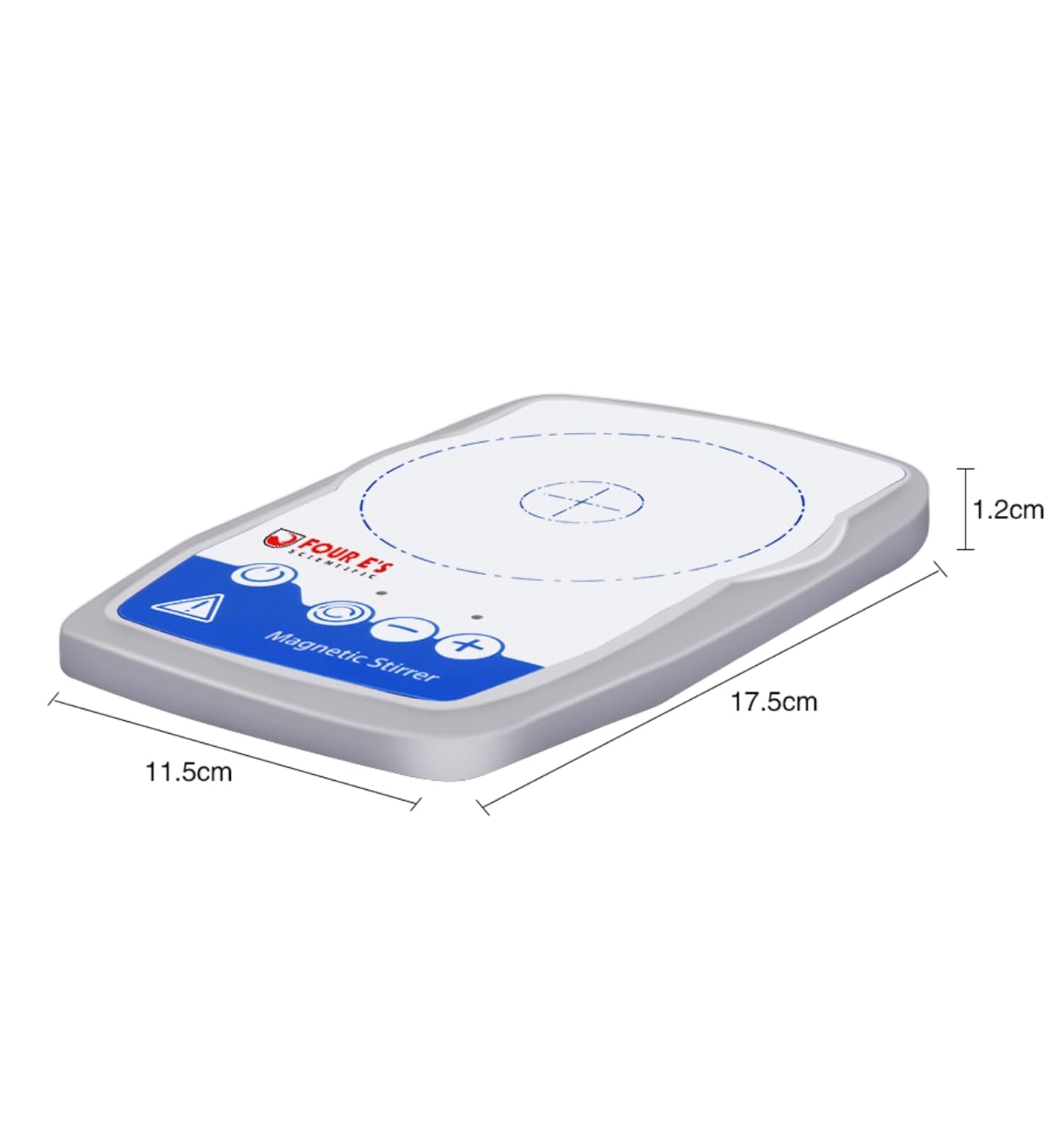 FOUR E'S SCIENTIFIC Ultra-Flat Magnetic Stirrer, Magnetic Stir Plate Mini Lab Stirrers 50-1500 RPM | NO Heating | 100-240 V | Max. Stirring Capacity: 800 mL
