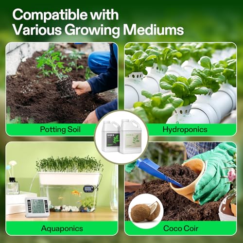 VIVOSUN Base A and B Liquid Nutrients, Size and Pack Options