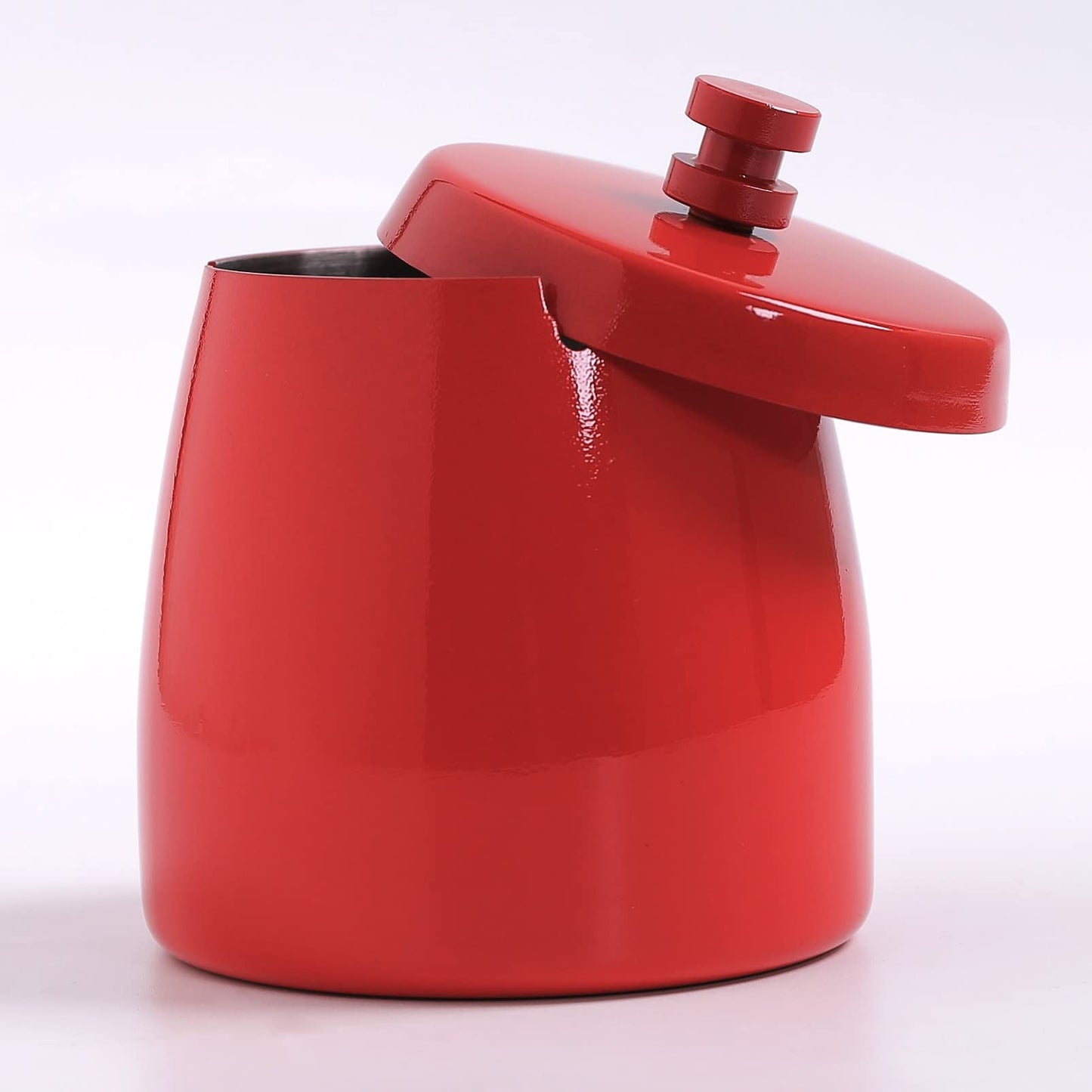 Ashtray with Lid for Cigarette, Stainless Steel Smokeless Odorless Windproof Ashtrays for Home Office Tabletop Outside Patio Outdoor Balcony(3.54"x3.0"x3.38")