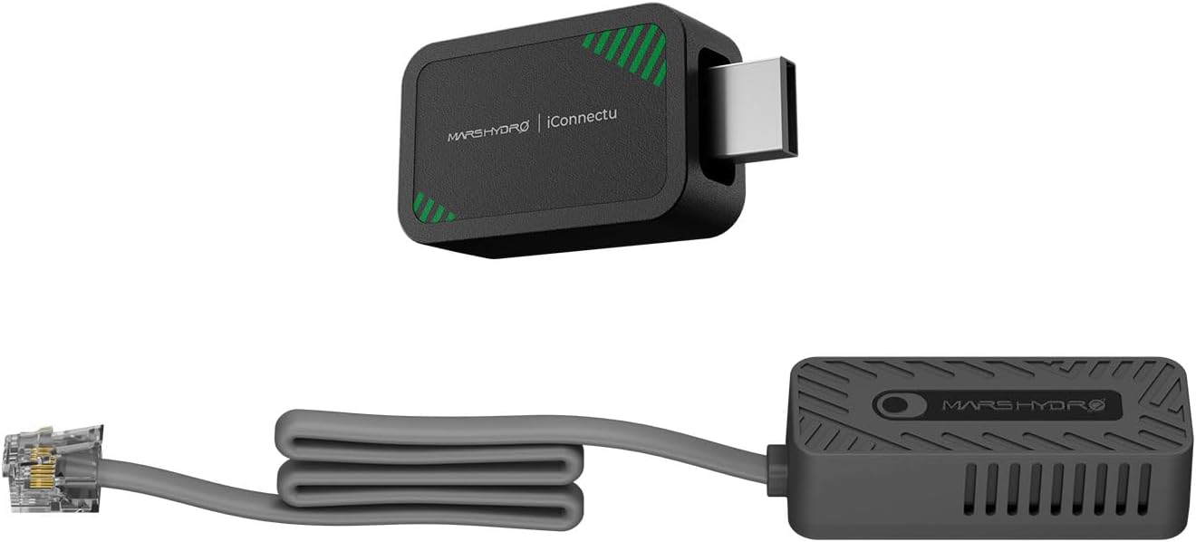 MARS HYDRO 2025 IFresh MarsPro Add-On Pack, for New Version iFresh Inline Duct Fan, Temperature Sensor and iConnectu Controller , Environmental Monitoring and Wind Speed Adjustment