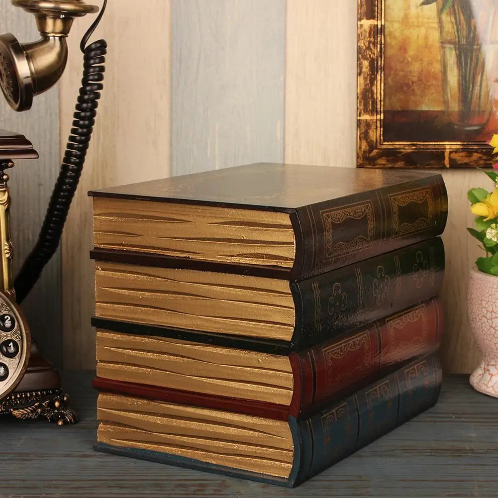 Simulation Book Storage Box European Retro Fake Book Ornament Decoration Office Book Model Photo Prop Book #CO