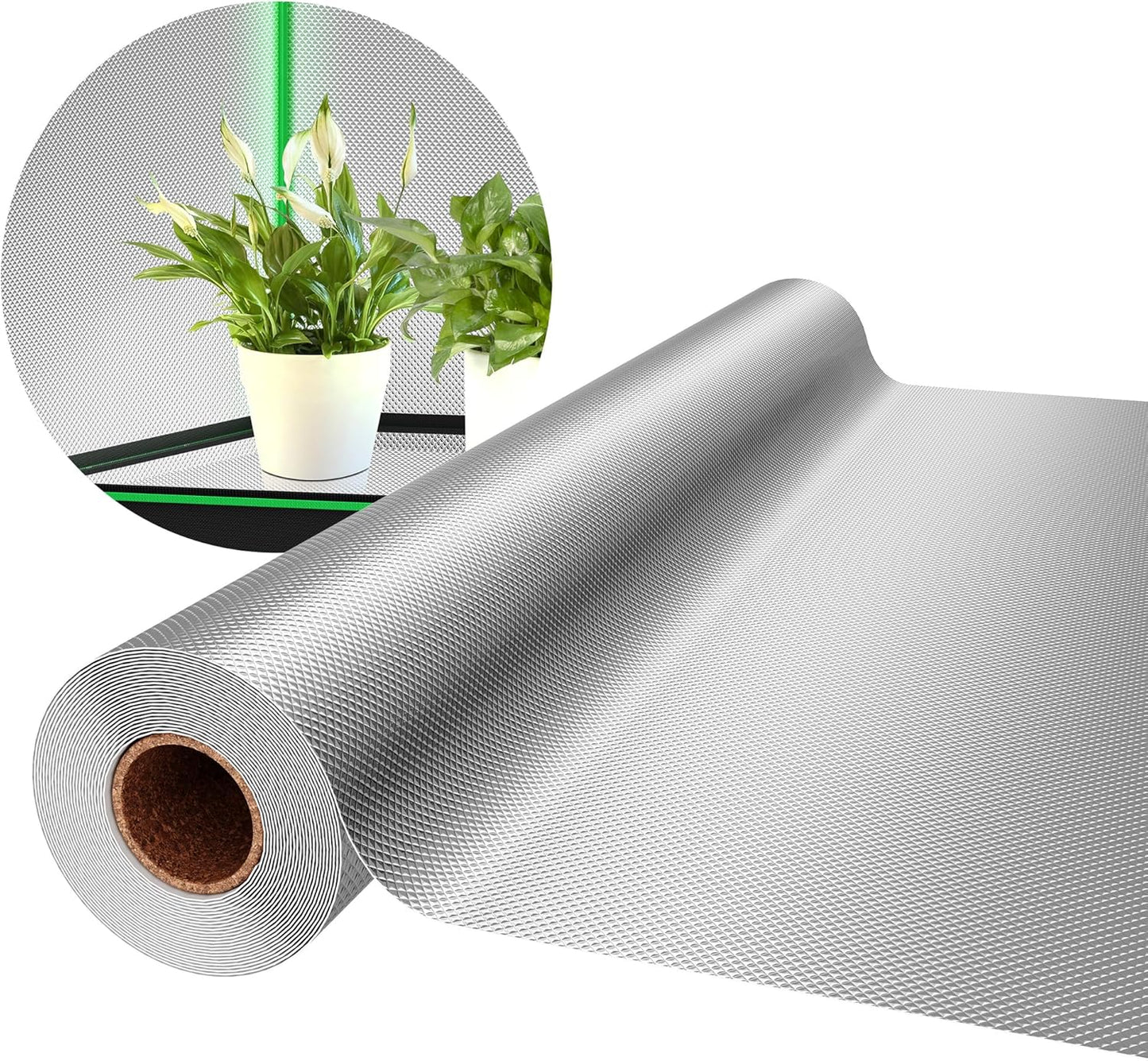 6 Mil Mylar Film Roll, 4 Ft. X 10 Ft. Diamond Film Foil Roll, Heavy-Duty Reflective Film for Grow Tent, Warm House, and Grow Room (10 Ft.)