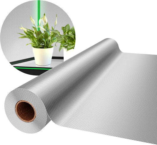 6 Mil Mylar Film Roll, 4 Ft. X 10 Ft. Diamond Film Foil Roll, Heavy-Duty Reflective Film for Grow Tent, Warm House, and Grow Room (10 Ft.)