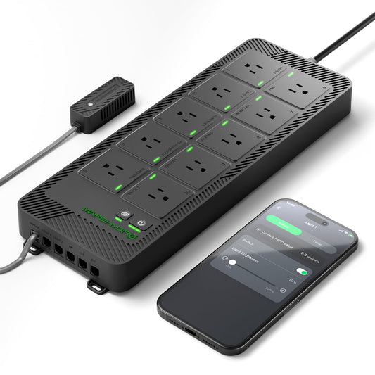 Mars Hydro iHub-Pro, 10AC Power Strip Kit, 10-Outlet All-in-One Smart Grow Room Hub, WiFi Environmental Control for Light, Temperature, Humidity & VPD