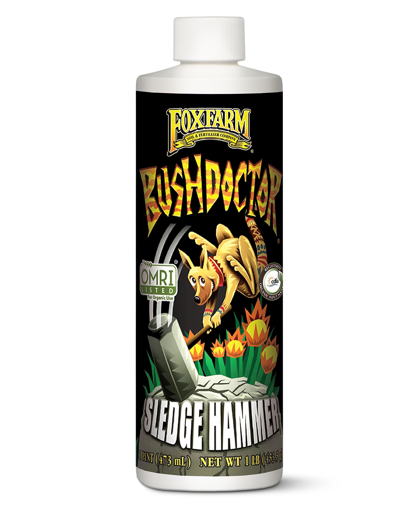 FoxFarm BushDoctor Sledgehammer - Rinse Formula with Yucca Saponin, Clears Fertilizer Buildup, Enhances Root Moisture Absorption - Perfect for Hydroponic and Soil Application (Quart)