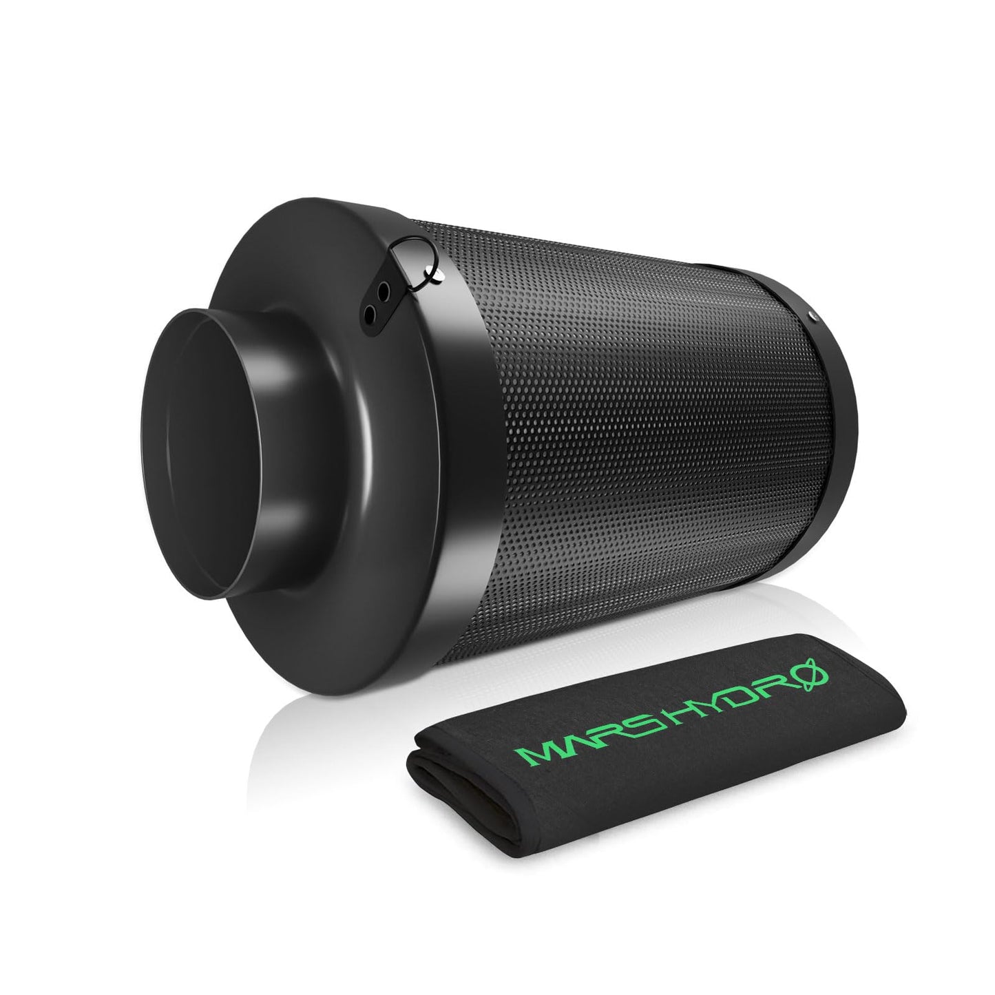 MARS HYDRO 6 Inch Carbon Filter, Inline Air Filter Odor Control with Australian Virgin Charcoal, Carbon Filter for Inline Fan, Grow Tent, Hydroponics, Pre-Filter Included, Reversible Flange