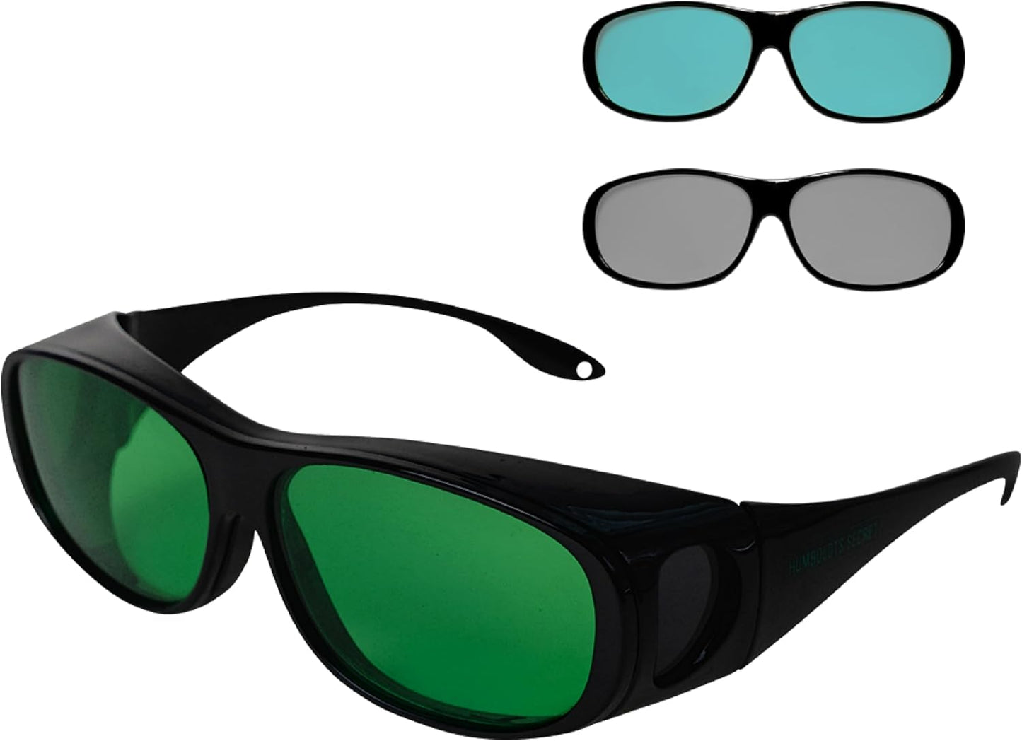 Humboldts Secret Indoor LED Grow Room Glasses | Grow Light Glasses LED Protection From Full Spectrum, Red/Blue, & Yellow Lights | Interchangeable Magnetic Sunglasses With UVA/UVB Blocking Protection