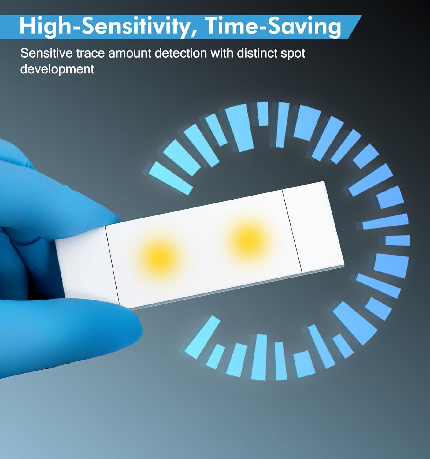 FOUR E'S SCIENTIFIC TLC Plates 25mm x 75mm, Glass Backed Silica Gel Lab Thin Layer Chromatography Plates GF254, Pack of 80