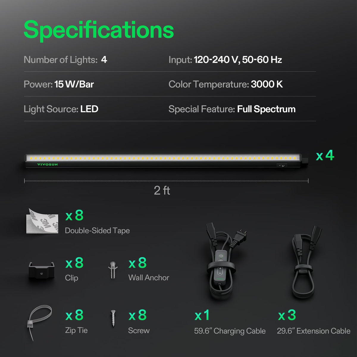 VIVOSUN T5 Grow Lights, Length, Color and Pack Options