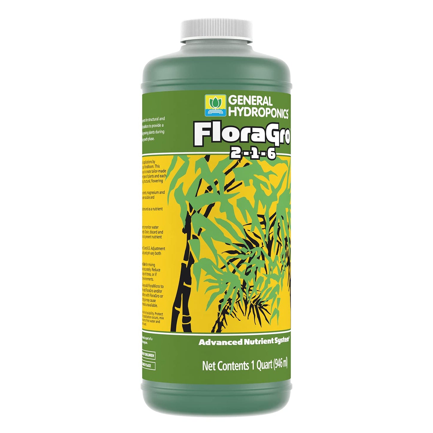 General Hydroponics FloraMicro 5-0-1, Use with FloraBloom & FloraGro For A Tailor-Made Nutrient Mix Ideal for Hydroponics, 1-Quart