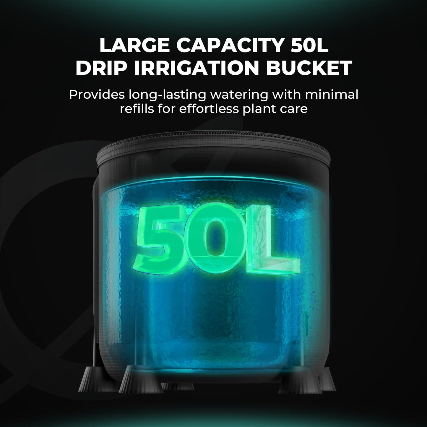 MARS HYDRO 2025 New Auto Drip Irrigation Kits with 13 Gallon Foldable Bucket, 24W Upgraded Water Pump, 8 Drip Emitters, Garden Watering System for Grow Tent Indoor, Lawn, Greenhouse, Yard