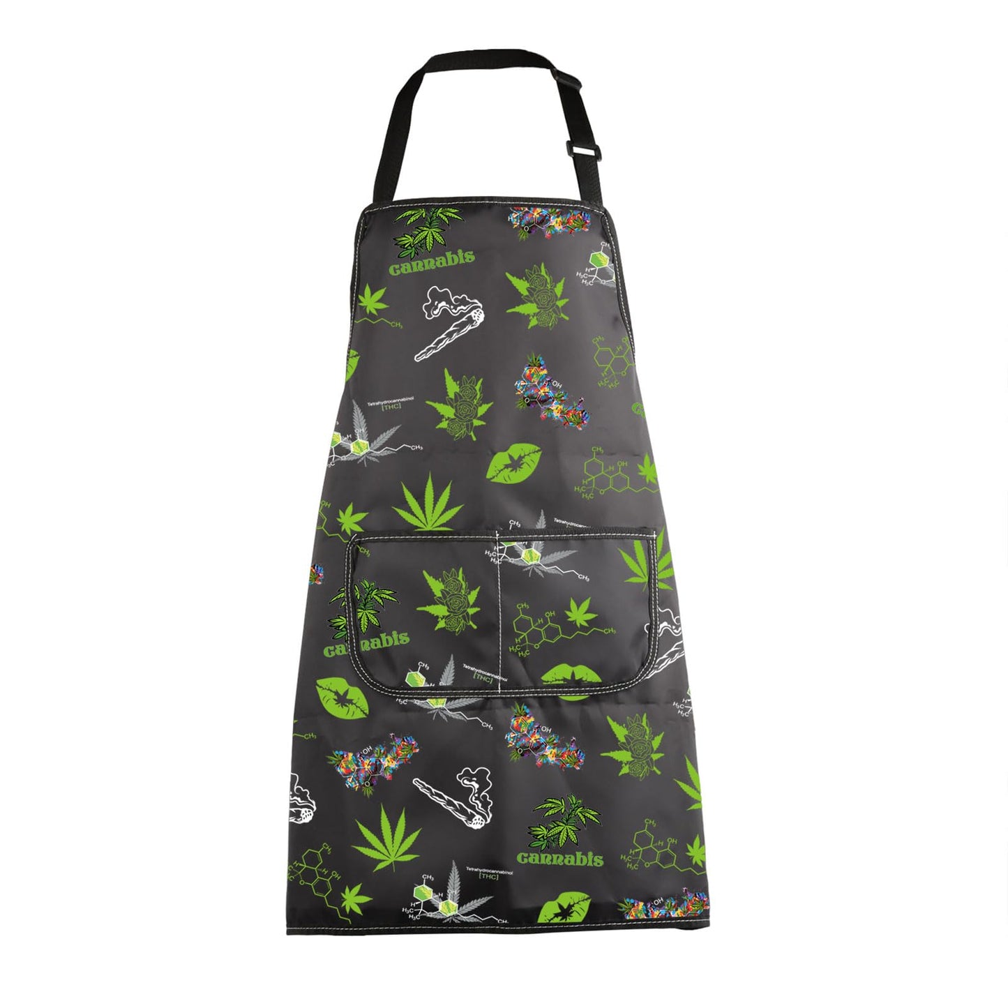 MBMSO Weed Apron with Pockets Inhale the Good Shit Exhale the Bullshit Marijuana Leaf Apron Cannabis Aprons Weed Lovers Gifts