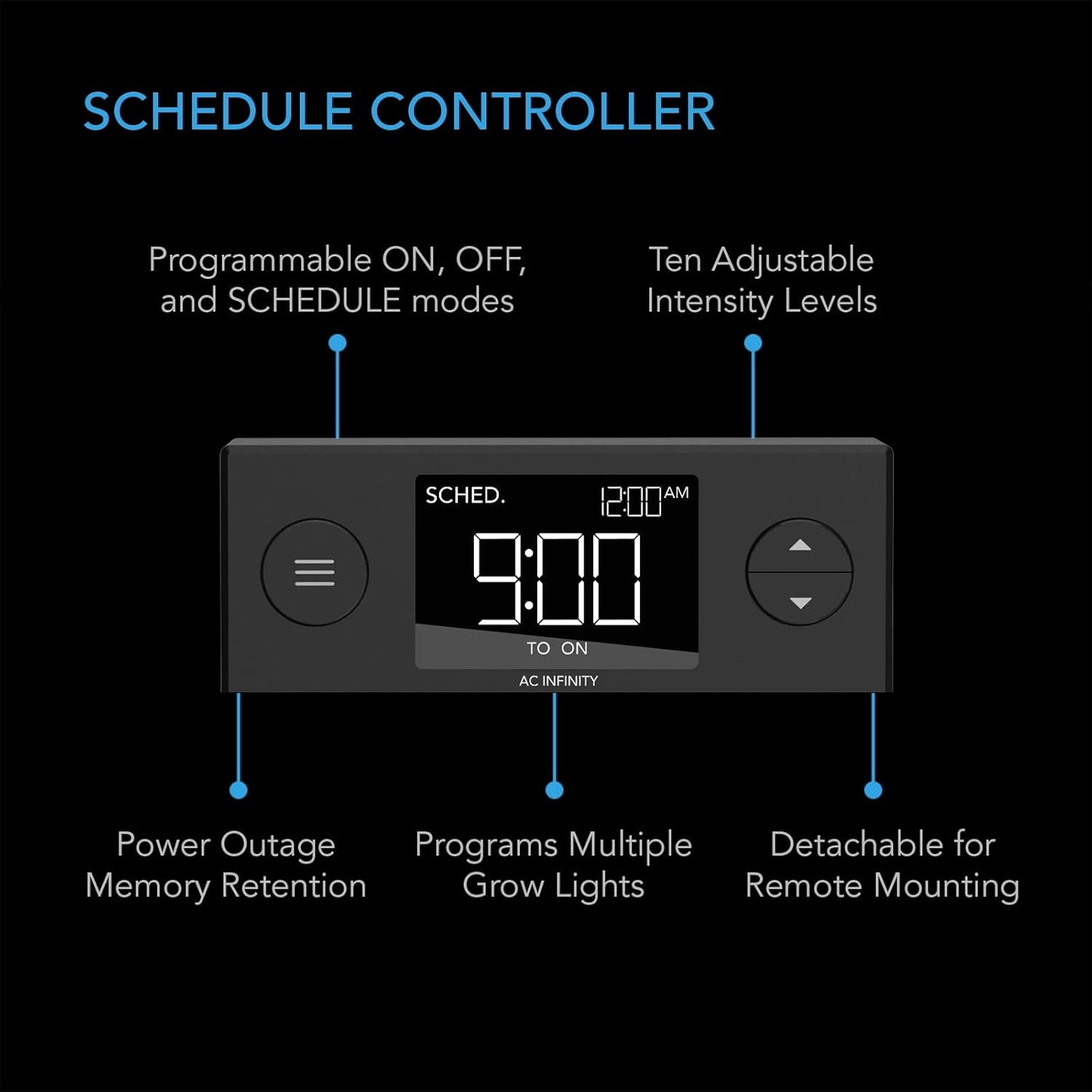 AC Infinity IONBEAM S16, Full Spectrum LED Grow Light Bars 16”, Deeper Penetration Samsung LM301H EVO Diodes and Digital Dimming Timer Controller, for Veg Bloom Indoor Plants, Grow Tents, Greenhouses