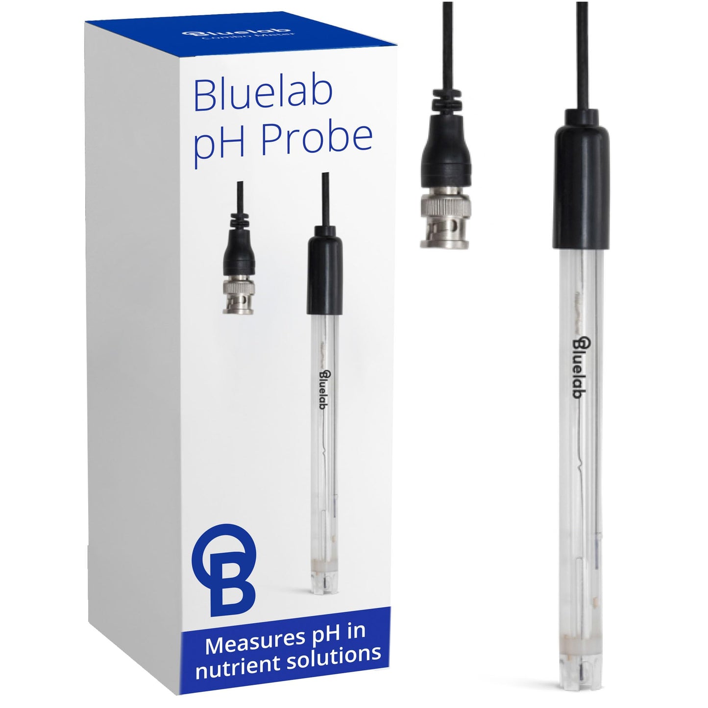 Bluelab PROBPH pH Probe for Water, Replacement Electrode for Meter, Monitor, and Controller with Easy Calibration, Tool for Hydroponic System and Indoor Plant Grow