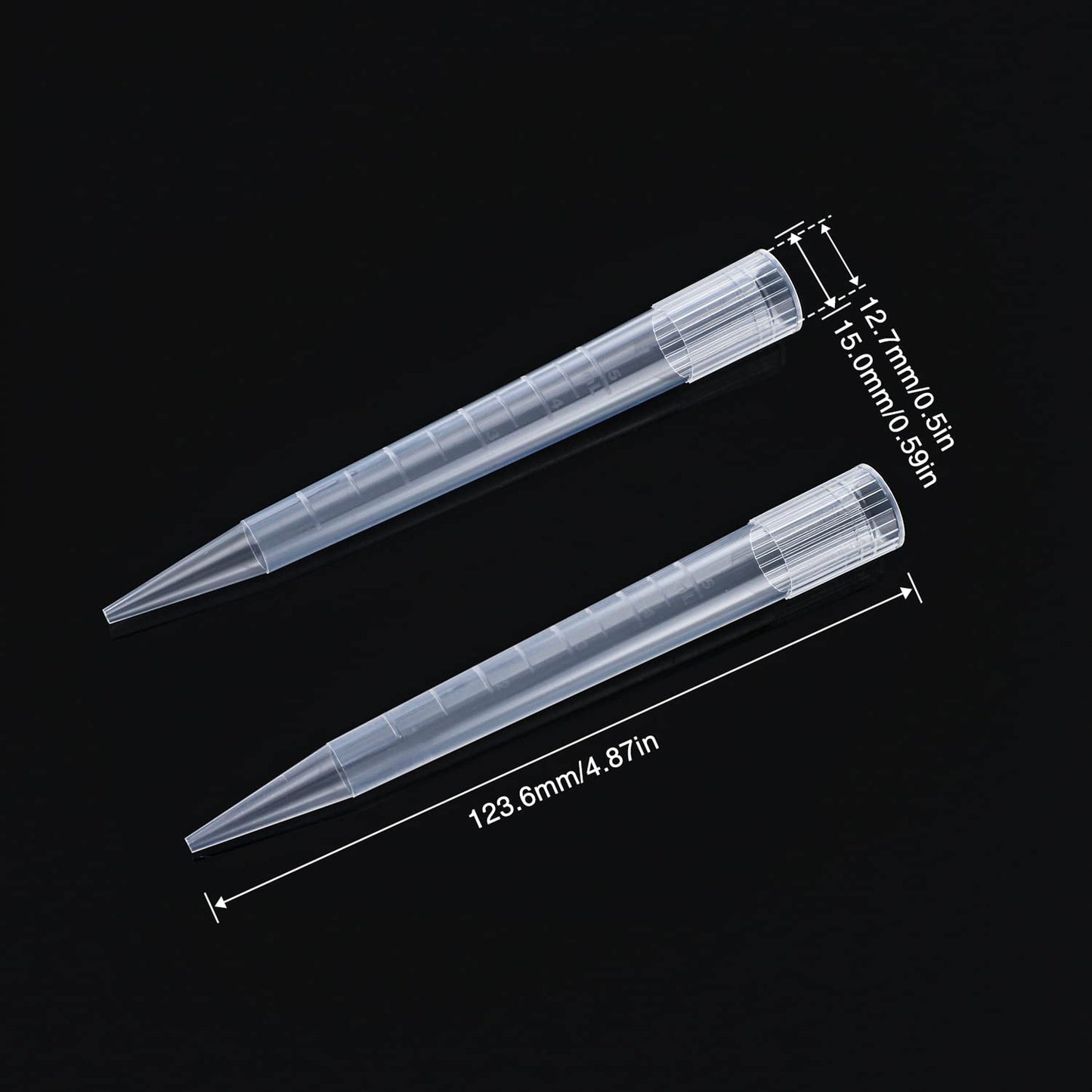FOUR E'S SCIENTIFIC 10ml Pipette Tips Microchemical Disposable Liquid Pipettor Tips 10mL 100pcs Autoclavable Polypropylene (PP)