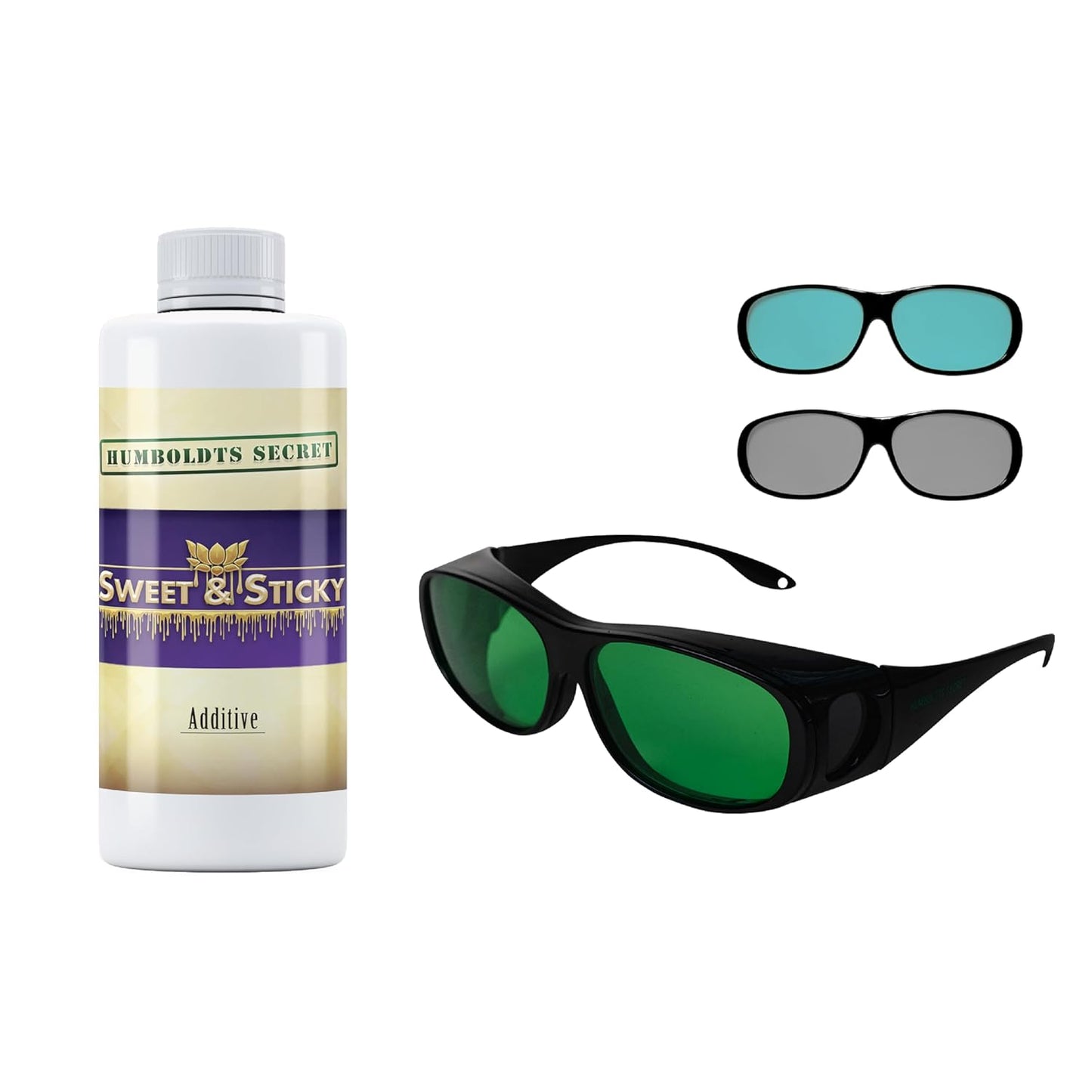 Humboldts Secret Sweet & Sticky – Carbohydrate and Saccharide Energy Source – Energy for Plants (8 oz) w/Grow Room Glasses | Interchangeable Magnetic Sunglasses with UVA/UVB Blocking Protection