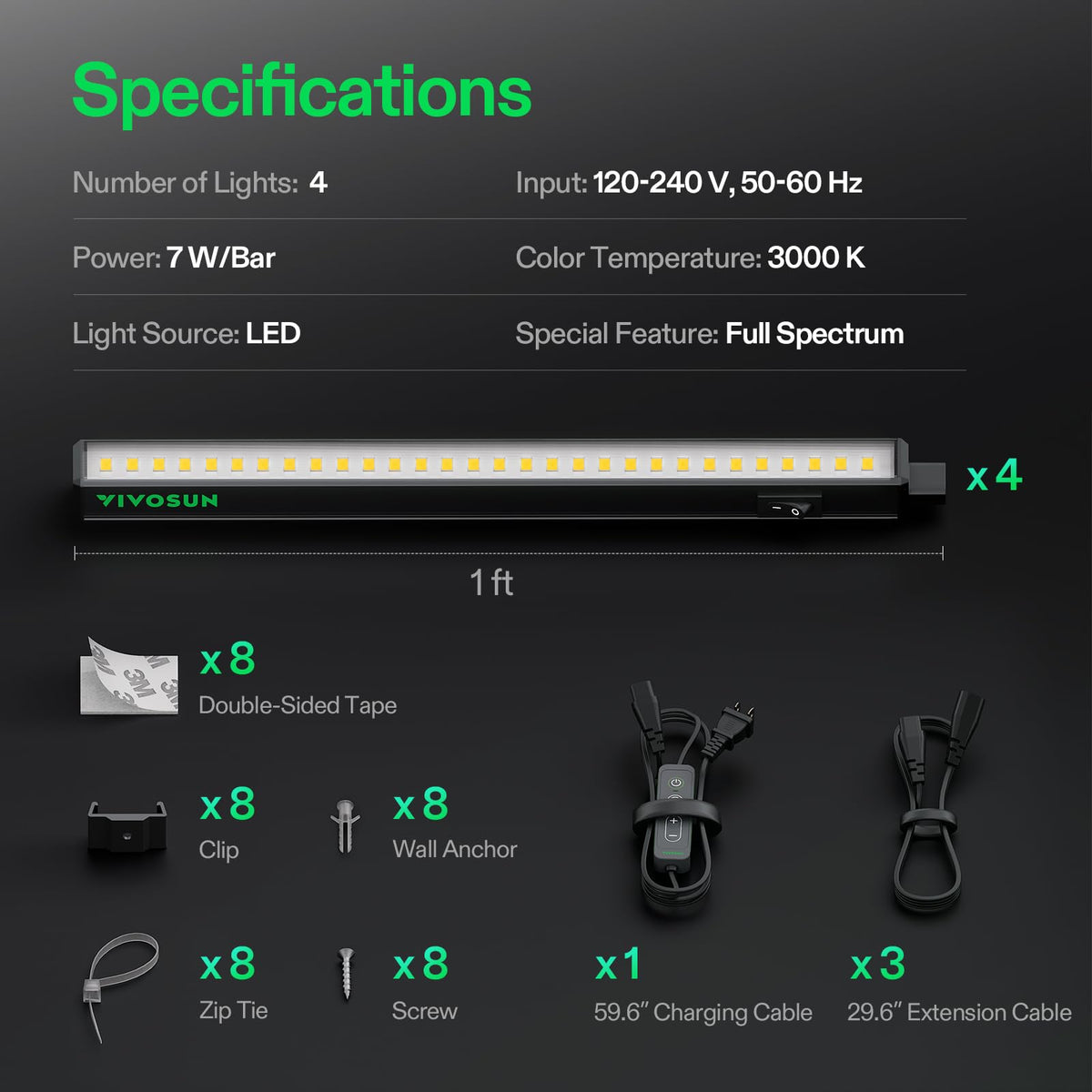 VIVOSUN T5 Grow Lights, Length, Color and Pack Options