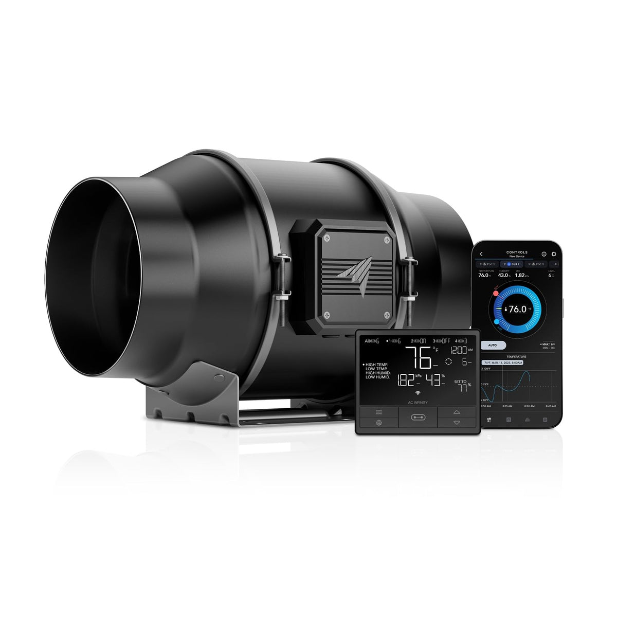 AC Infinity Inline Duct Fans with Controller Options