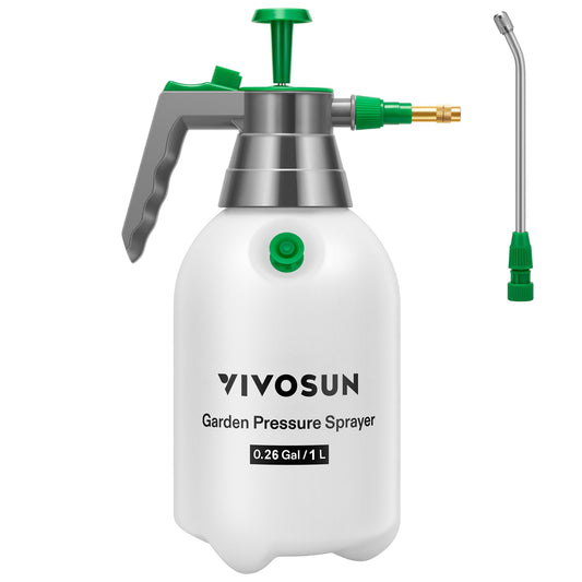 VIVOSUN 0.5Gal Handheld Garden Sprayer, 2L Pump Sprayer, 68 Oz Water Spray Bottle with Safety Valve, Adjustable Nozzle, Extended Spray Rod & Additional Seals, Ideal for Watering, Fertilizing, Cleaning