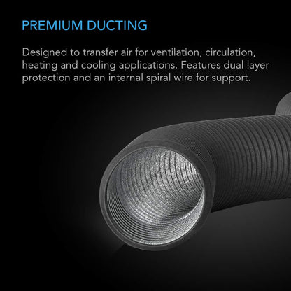 AC Infinity Flexible Aluminum Ducting, Length and Size Options