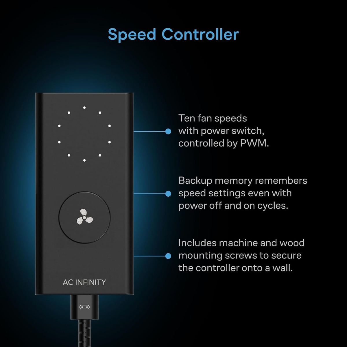 AC Infinity Inline Duct Fans with Controller Options