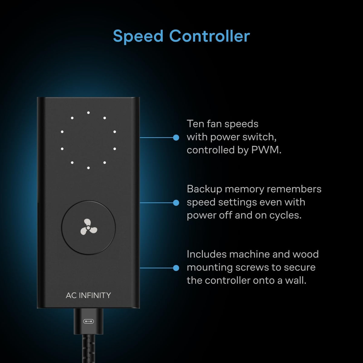 AC Infinity Inline Duct Fans with Controller Options