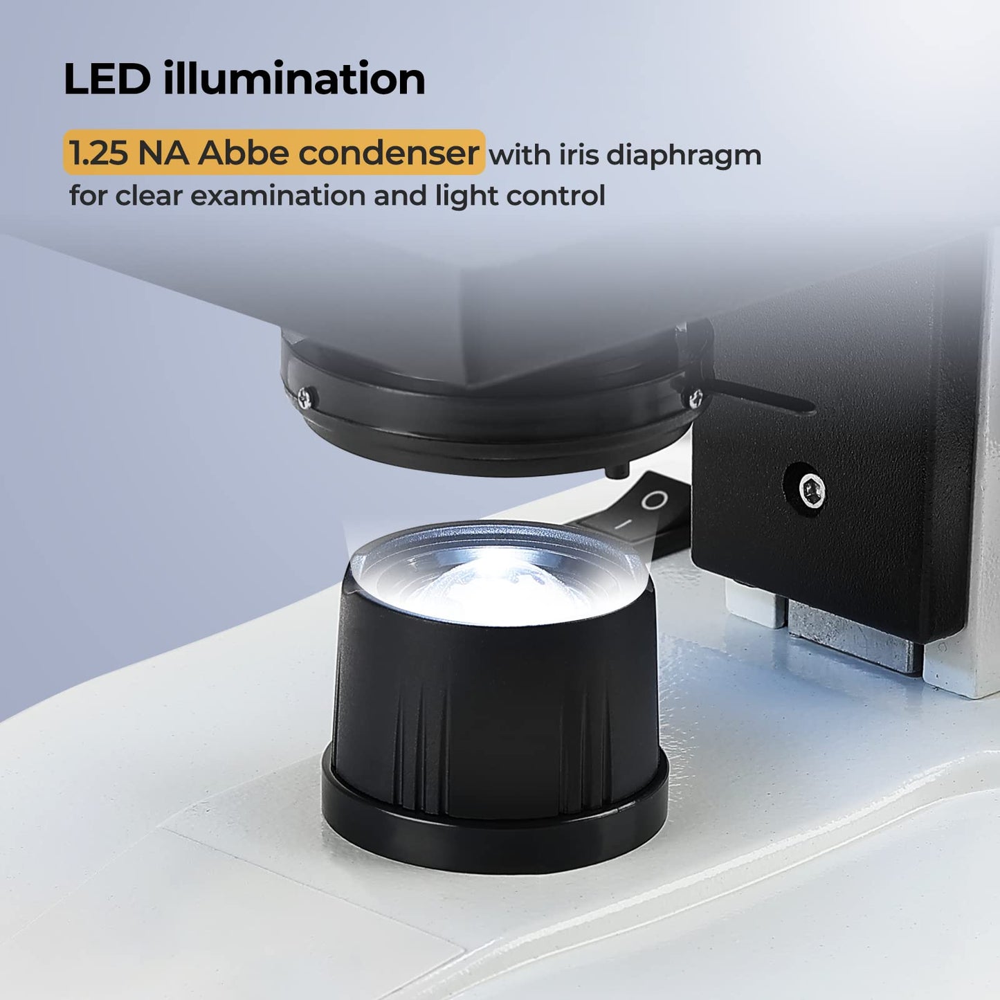 [Blood Version] Vabiooth Dual-View Compound Monocular Microscope 40X-2500X Magnification with 7" LCD Screen 5MP E-Eyepiece, Adjustable Mechanical Stage, Aluminum Carry Box for observing Live Blood