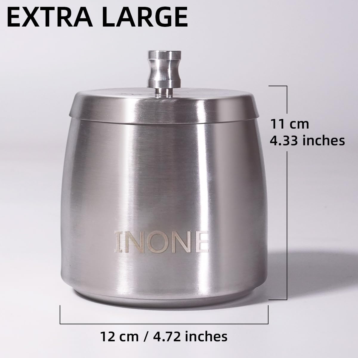 Ashtray with Lid for Cigarette, Stainless Steel Smokeless Odorless Windproof Ashtrays for Home Office Tabletop Outside Patio Outdoor Balcony(3.54"x3.0"x3.38")