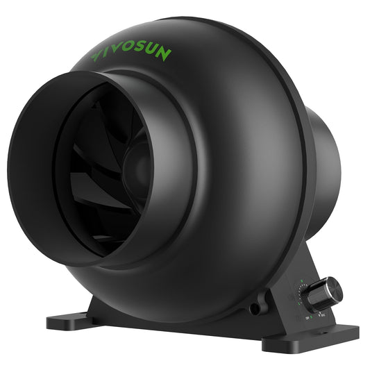 VIVOSUN D4 4 Inch 195 CFM Inline Duct Ventilation Fan HVAC Vent Blower for Hydroponics Grow Tent