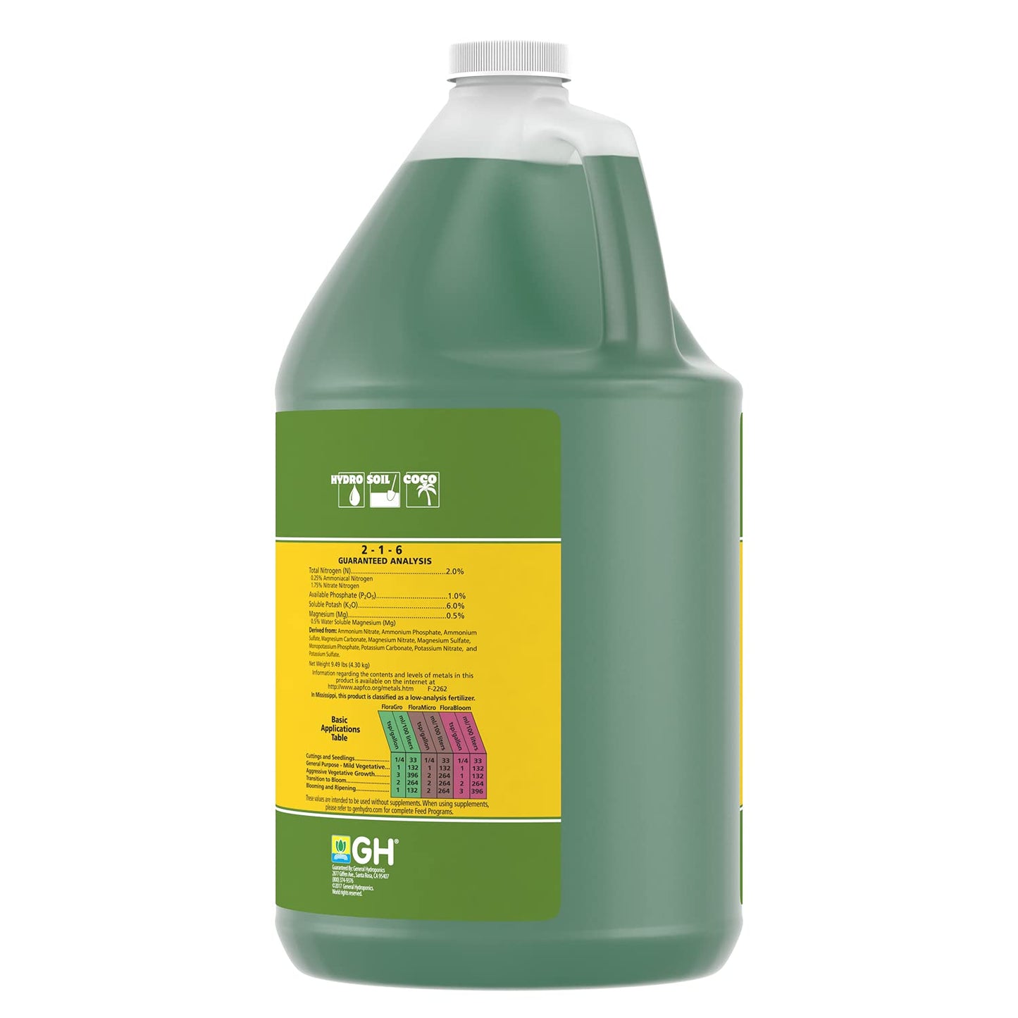 General Hydroponics FloraMicro 5-0-1, Use with FloraBloom & FloraGro For A Tailor-Made Nutrient Mix Ideal for Hydroponics, 1-Quart