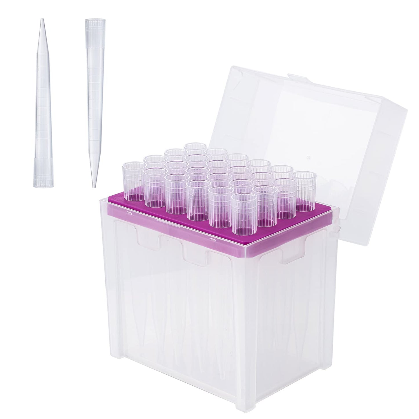 FOUR E'S SCIENTIFIC 10ml Pipette Tips - Universal 10000ul Sterile Pipette Tips Racked RNase/DNase Free & Pyrogen Safe, Autoclavable, 1 Rack 24 Tips