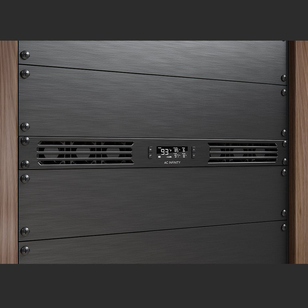 AC Infinity CLOUDPLATE T1-N, Rack Mount Fan Panel 1U, Intake Airflow, for Cooling AV, Home Theater, Network 19” Racks