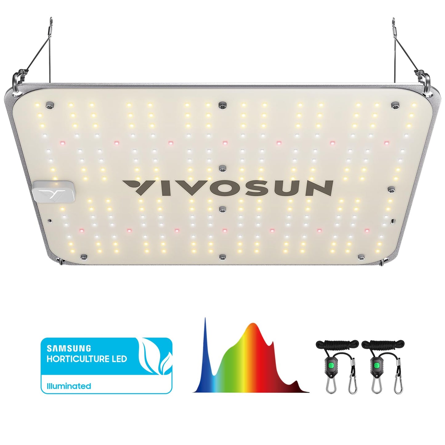 VIVOSUN 2-Pack VS1000E LED Grow Light with Samsung Diodes, Sunlike Full Spectrum Plant Light for Indoor Plants Seedling Veg and Bloom in 2x2/3x3 Grow Tents Greenhouses