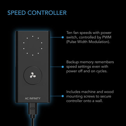 AC Infinity Inline Duct Fans with Controller Options