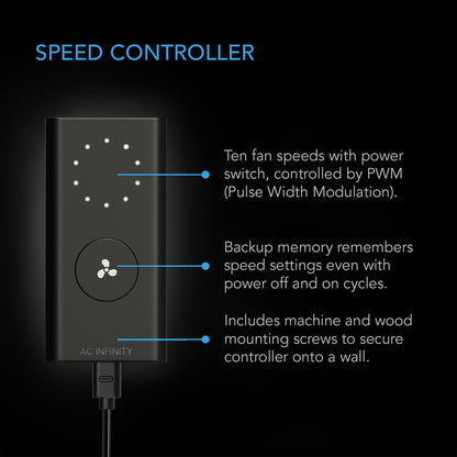 AC Infinity Inline Duct Fans with Controller Options