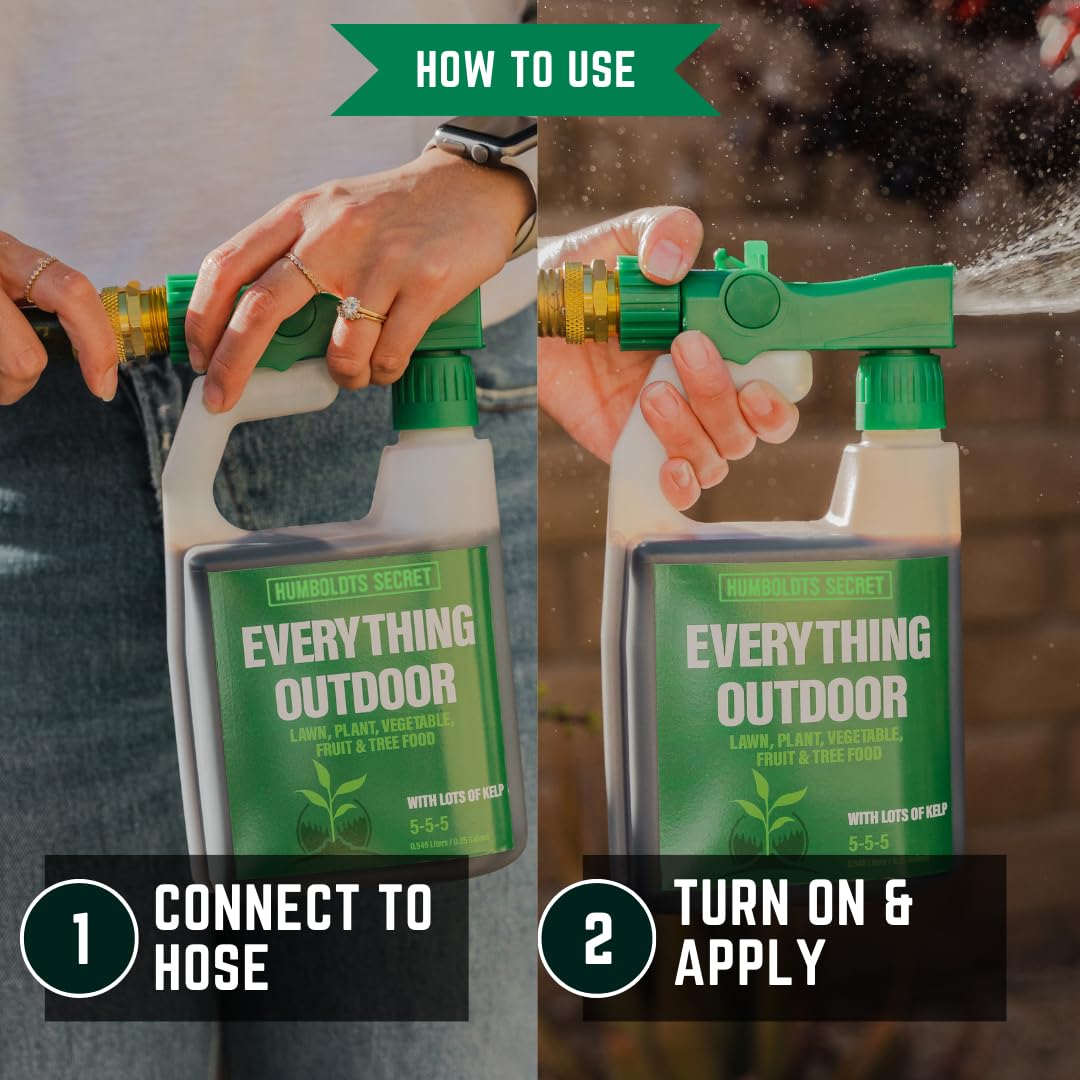 Humboldts Secret Everything Outdoor Plant Food - 5-5-5 Liquid Fertilizer with Kelp (32 Ounce) w/Grow Room Glasses | Interchangeable Magnetic Sunglasses with UVA/UVB Blocking Protection