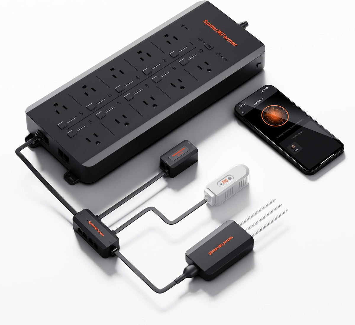 Spider Farmer GGS AC10 Power Strip Kits 10 AC APP-Based Controls Outlets