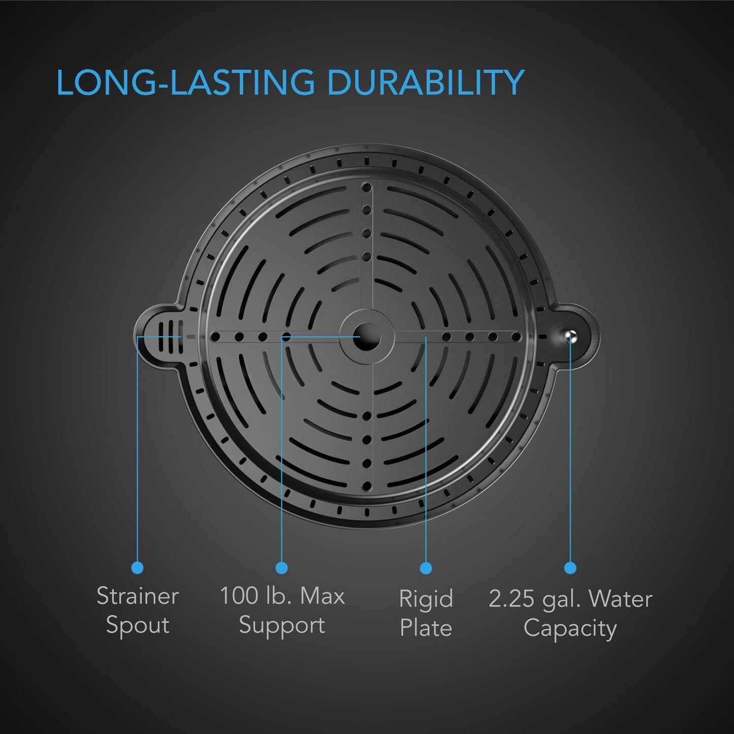 AC Infinity Self-Watering Fabric Pot Base, 4-Pack Auto-Irrigation Water Delivery System with Reservoir Meter, Elevated Plant Saucers for Use in Indoor Grow Tents, Greenhouses, and Outdoor Gardens