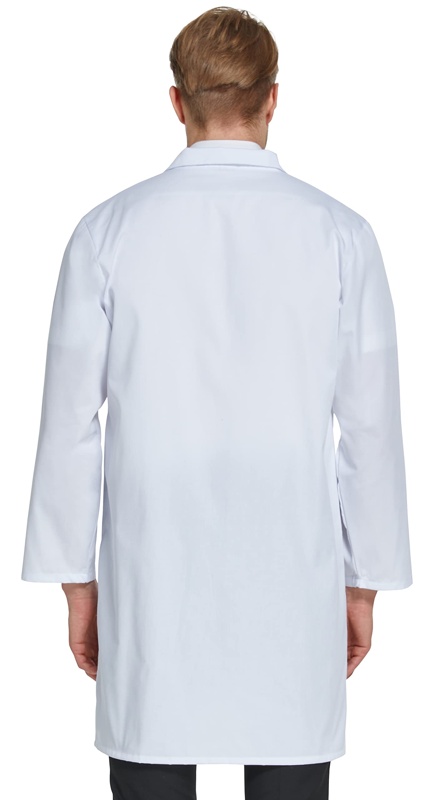 VOGRYE Professional Lab Coat for Men Women Long Sleeve, White, Unisex M