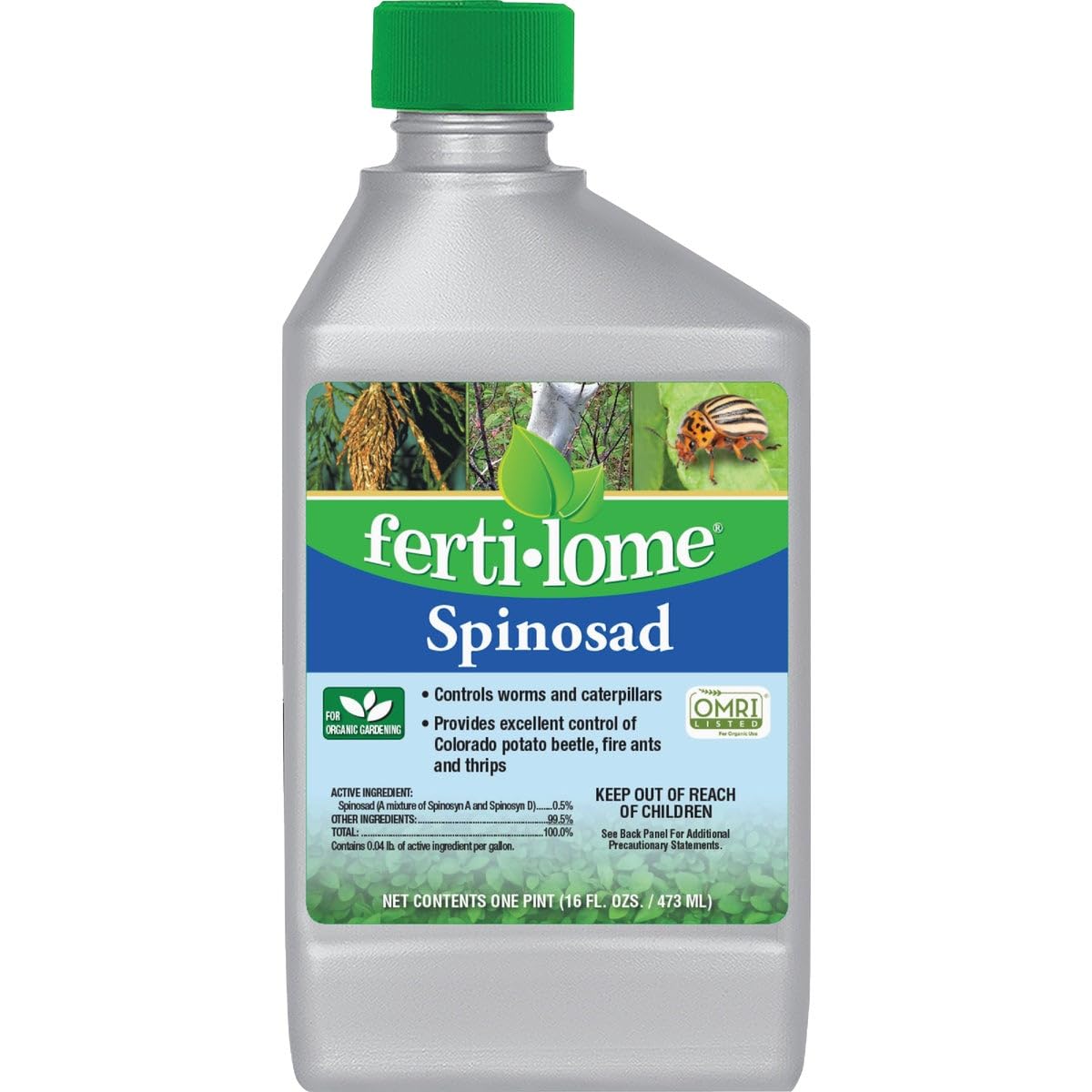 Fertilome (16063) Spinosad Insecticide, Spinosad Bagworm, Tent Caterpiller & Chewing Insect Killer, OMRI Listed (32 oz.)